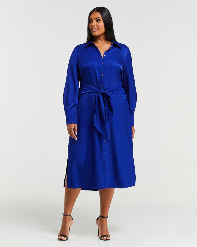 Cobalt blue dress plus size sales